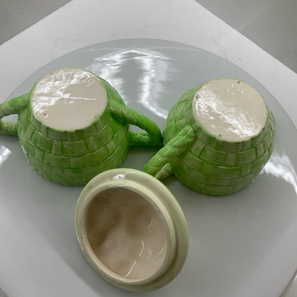 Vintage 70’s Fruit Basket Ceramic Sugar & Creamer Set - Picture 9 of 11